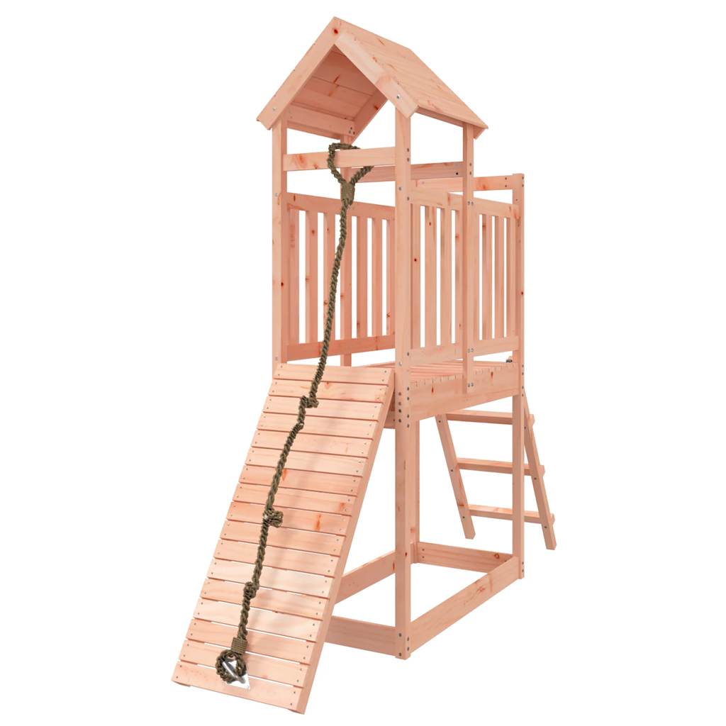 playhouse with climbing wall, rough wood