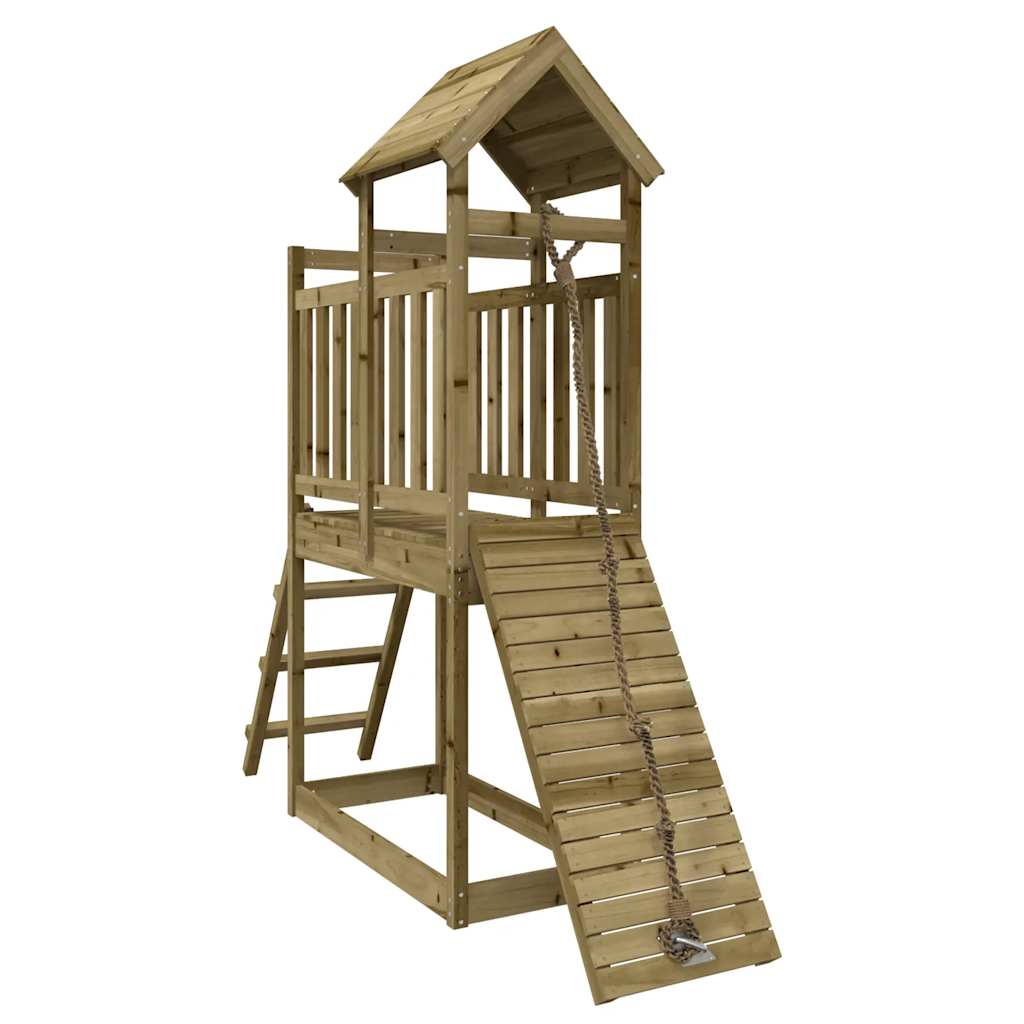 playhouse with climbing wall, impregnated pine wood