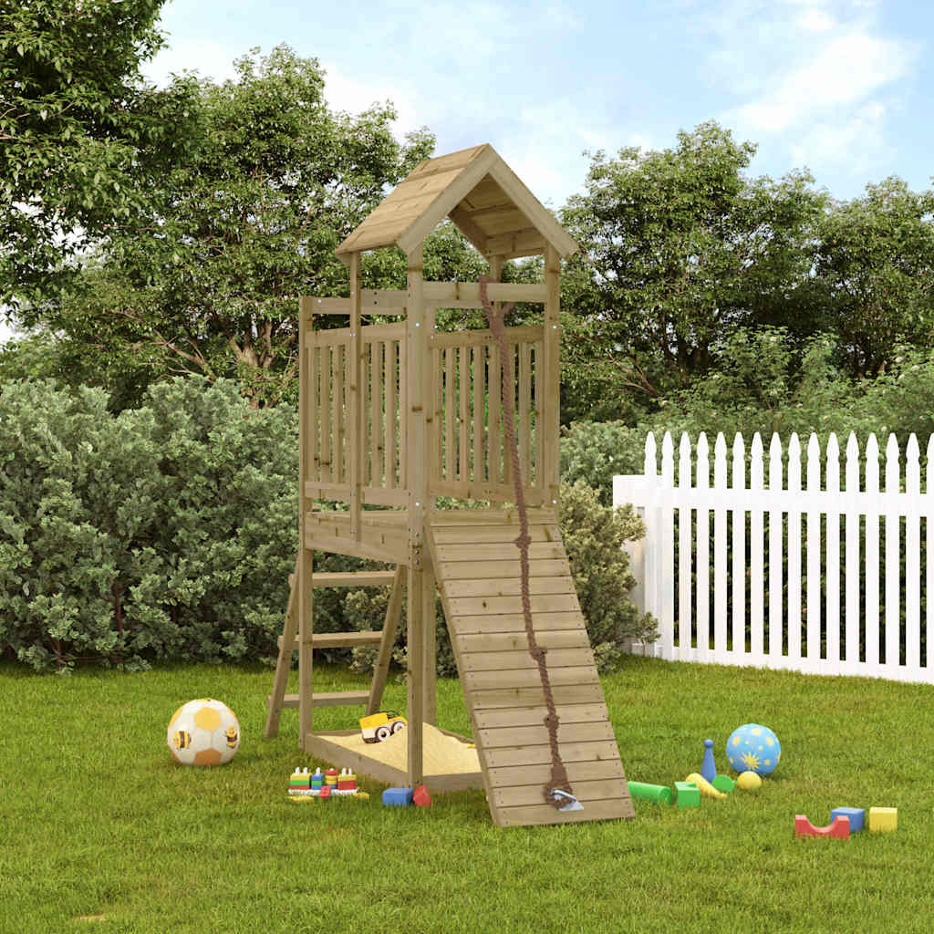 playhouse with climbing wall, impregnated pine wood