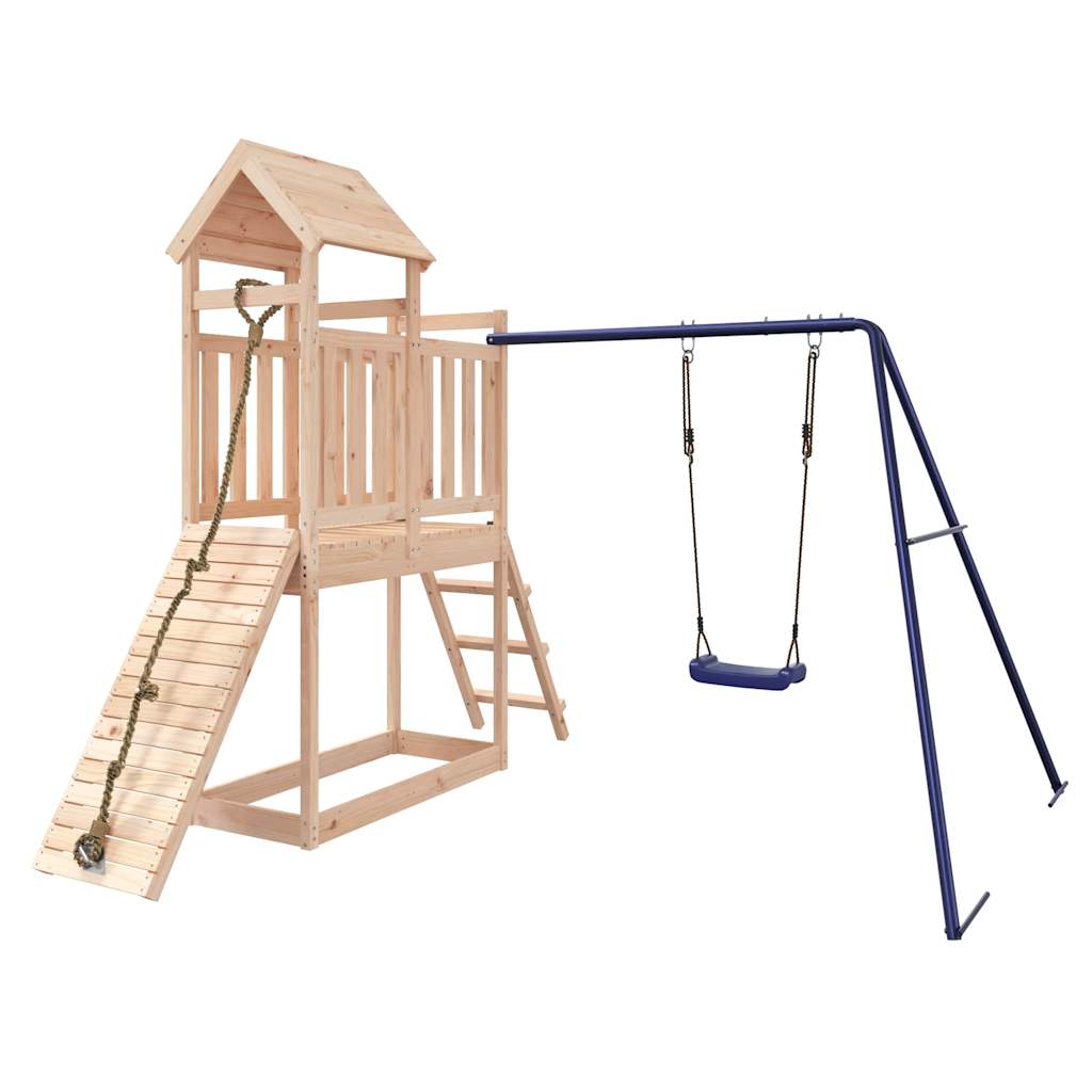 outdoor playground, pine wood