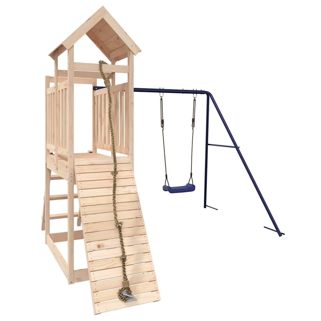 outdoor playground, pine wood