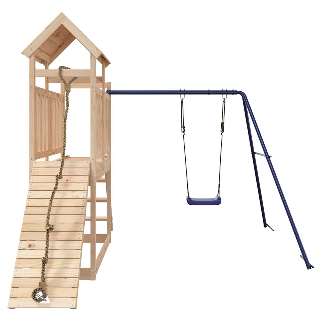 outdoor playground, pine wood