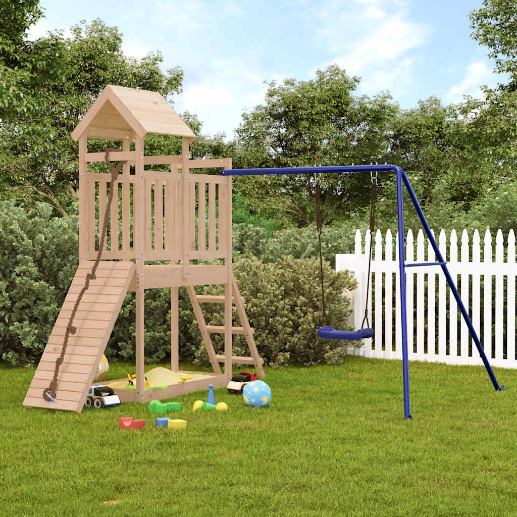 outdoor playground, pine wood