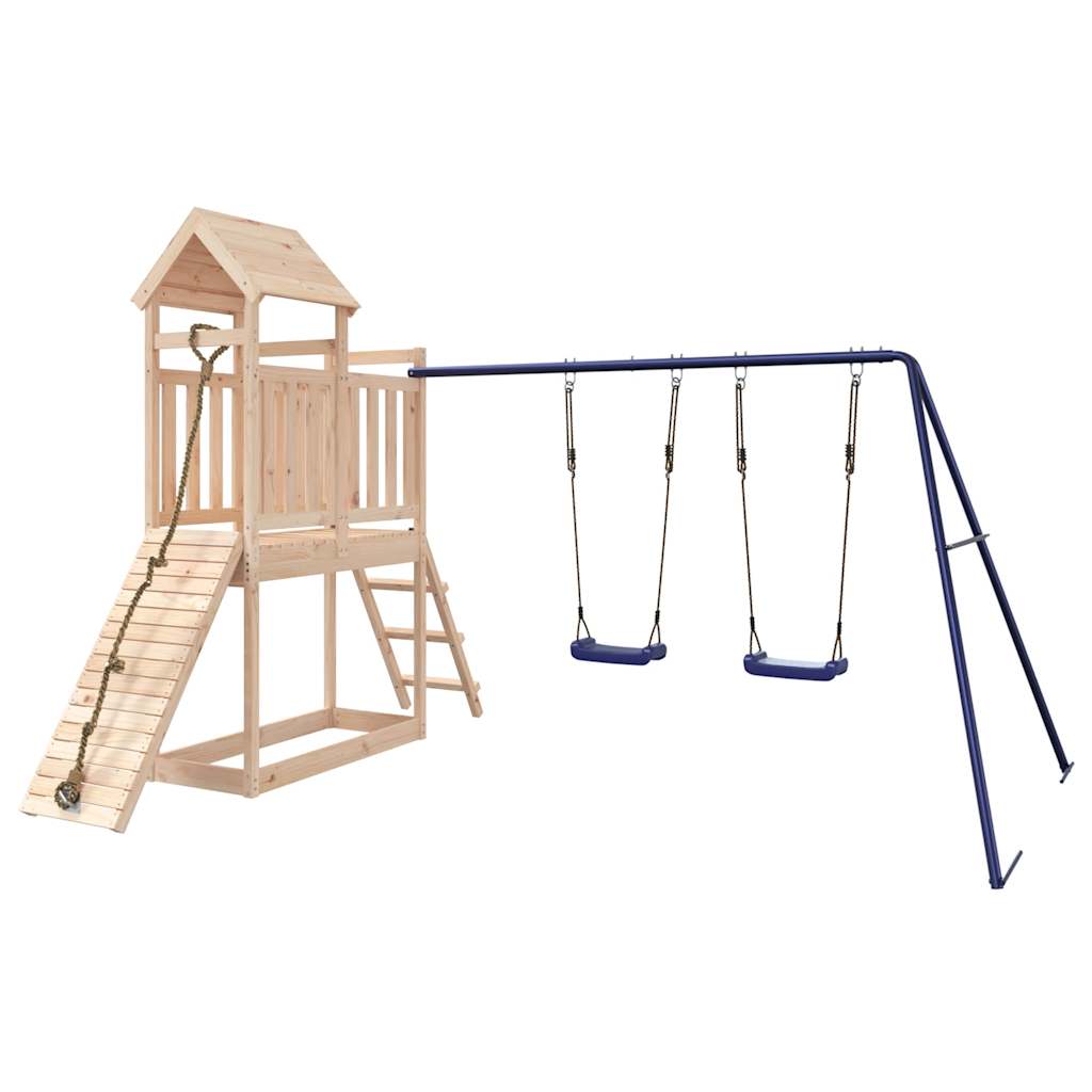 outdoor playground, pine wood