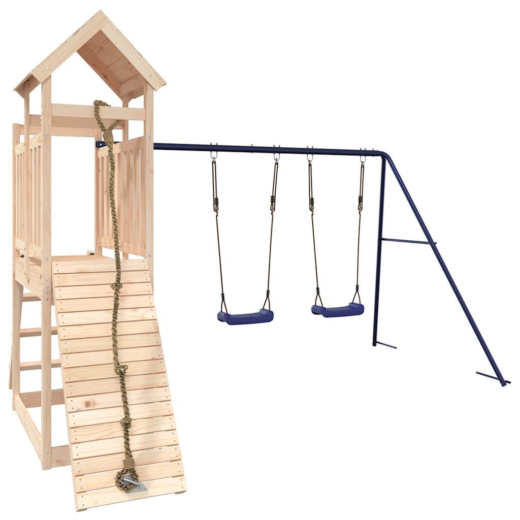 outdoor playground, pine wood