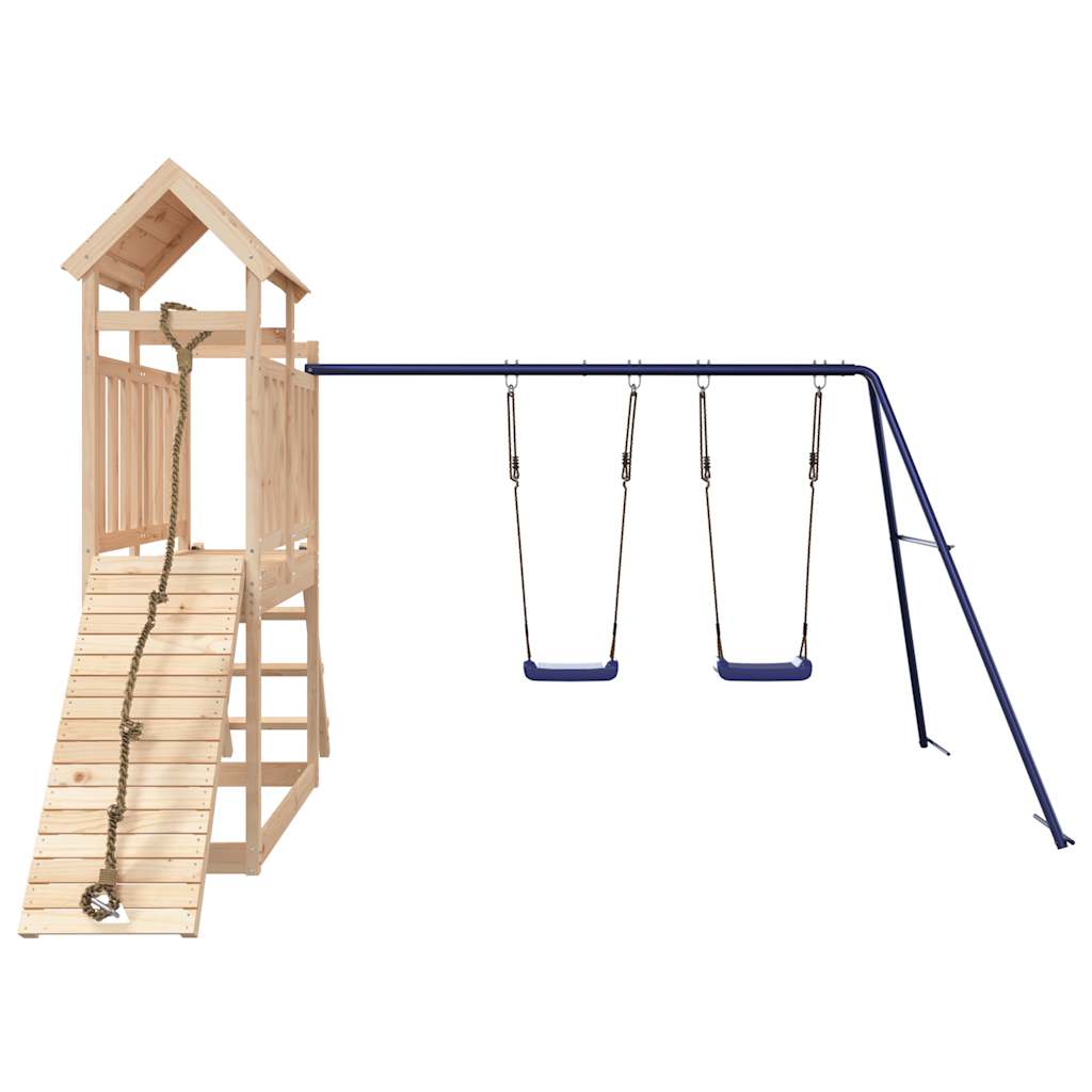 outdoor playground, pine wood