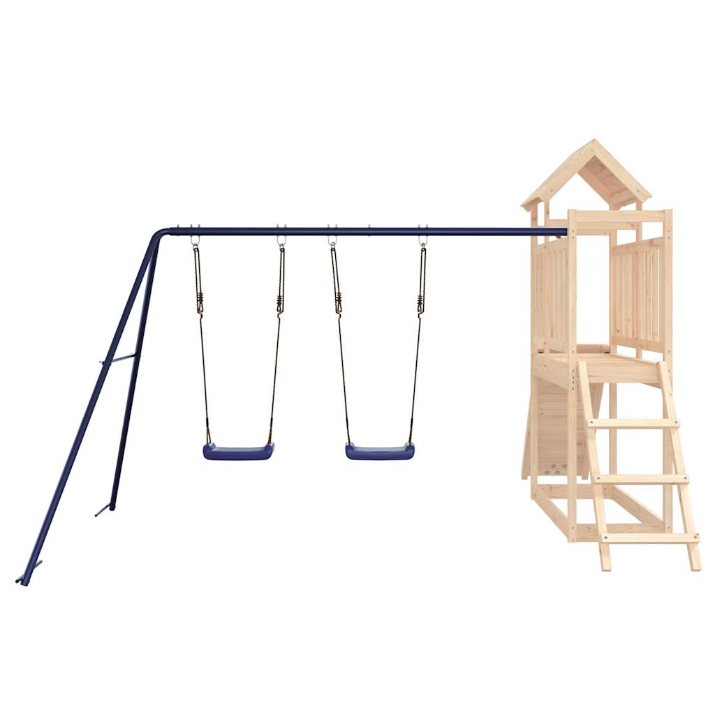 outdoor playground, pine wood