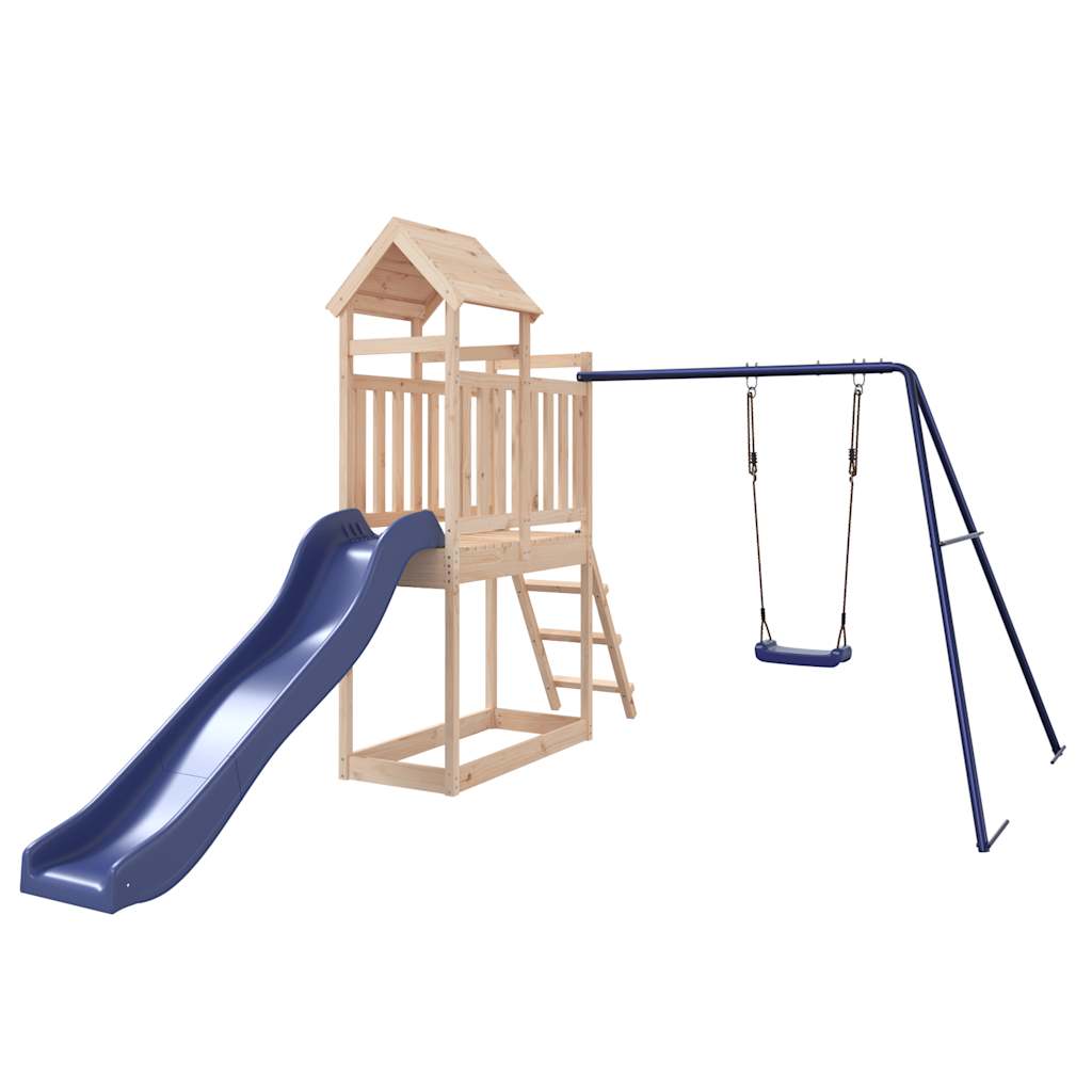 outdoor playground, pine wood