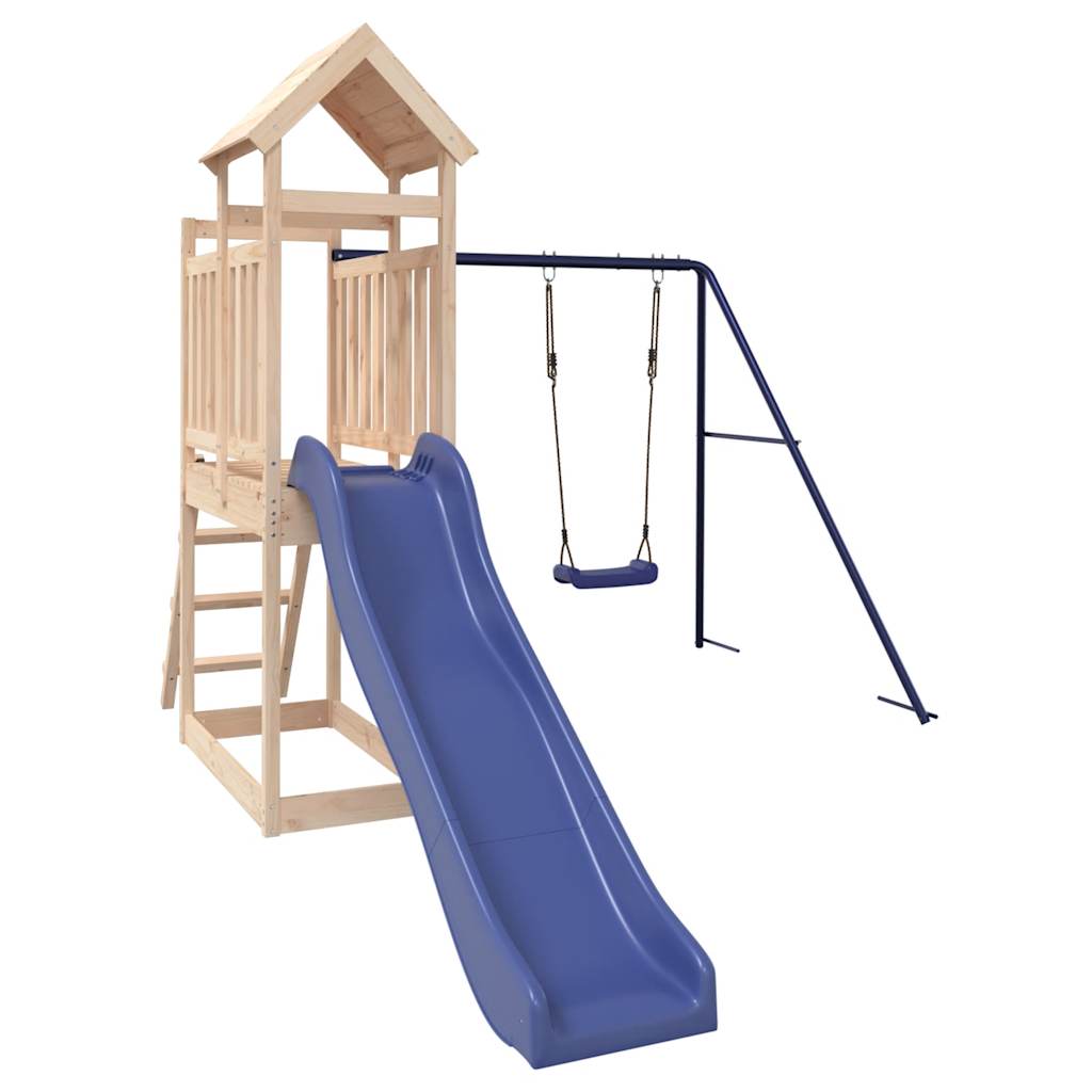 outdoor playground, pine wood