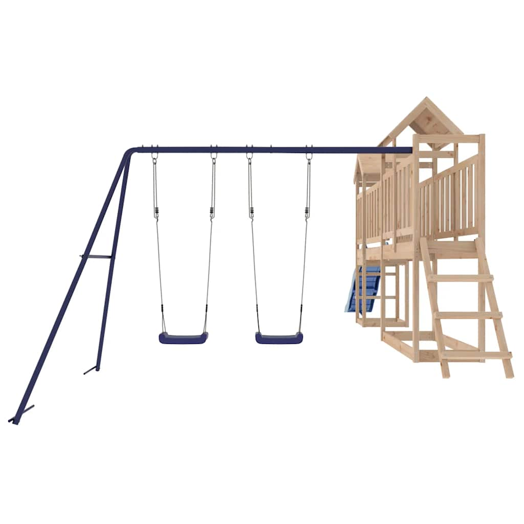 outdoor playground, pine wood