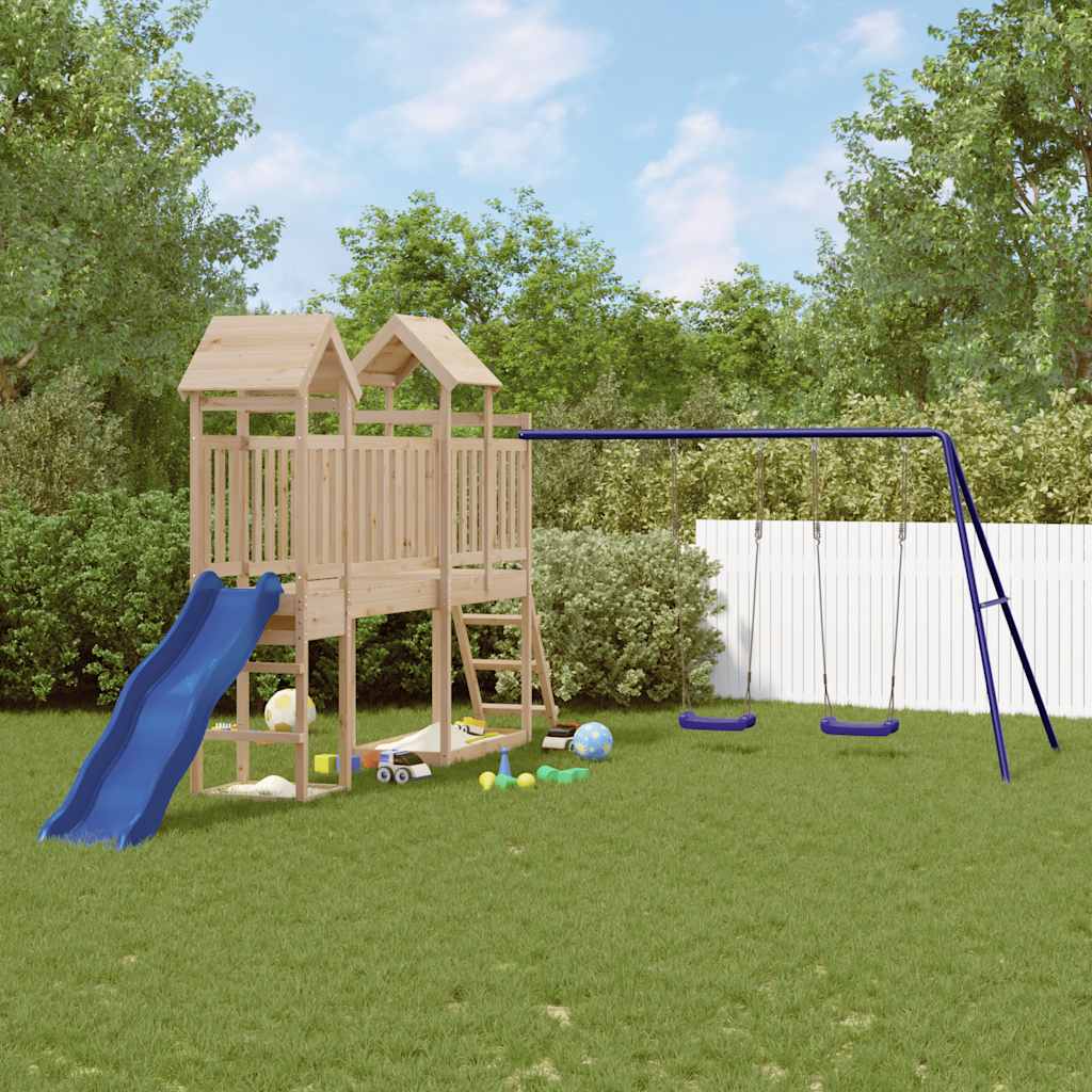 outdoor playground, pine wood