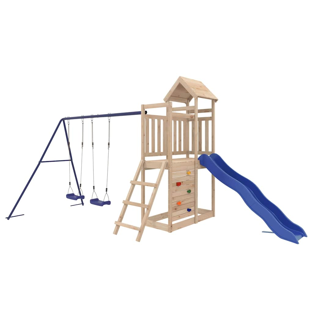 outdoor playground, pine wood