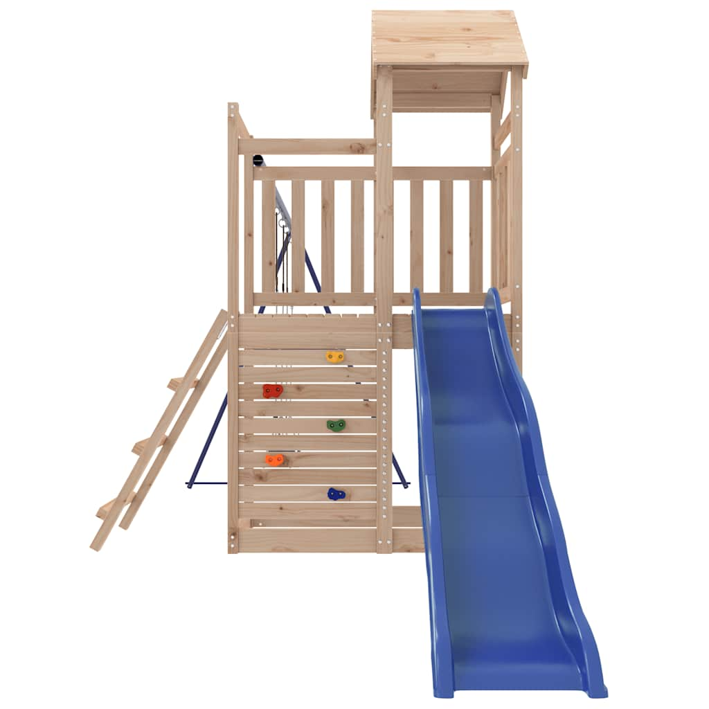 outdoor playground, pine wood