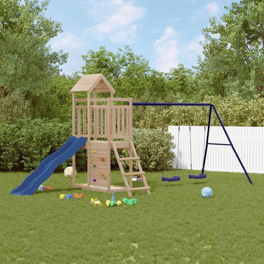 outdoor playground, pine wood