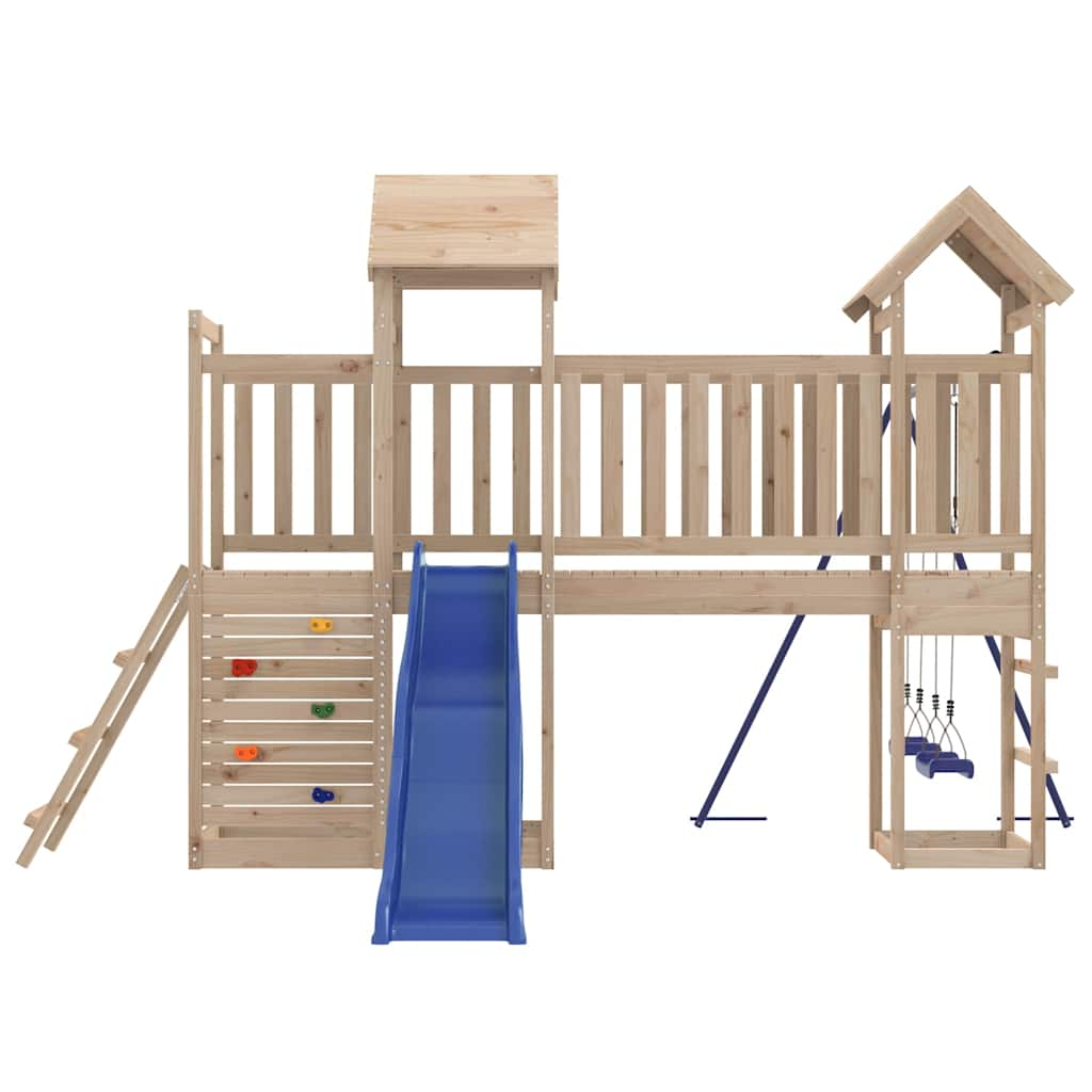 outdoor playground, pine wood