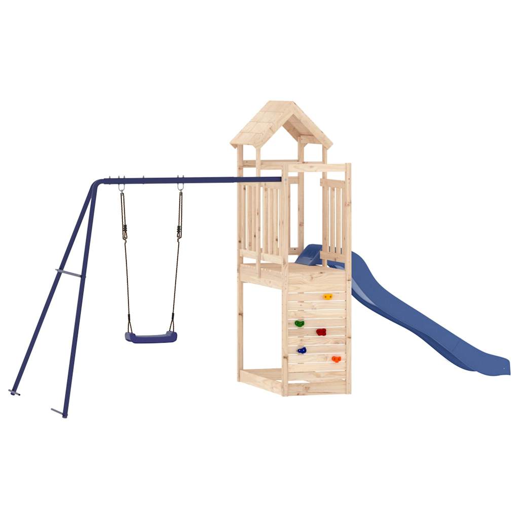 outdoor playground, pine wood