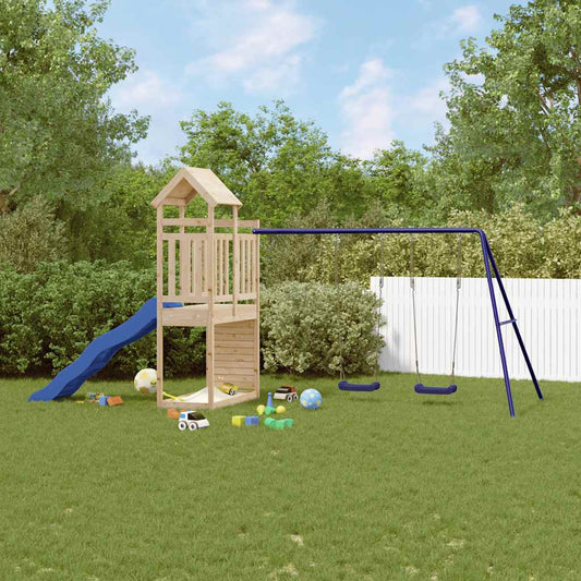 outdoor playground, pine wood