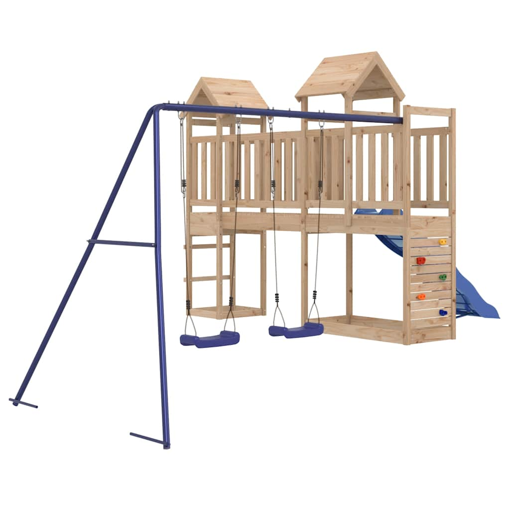 outdoor playground, pine wood