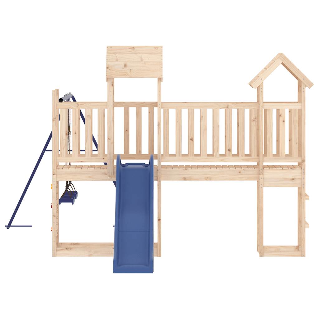 outdoor playground, pine wood