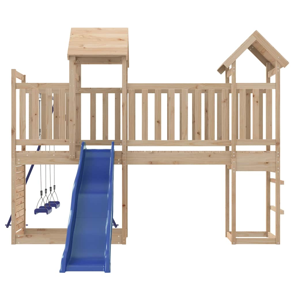 outdoor playground, pine wood