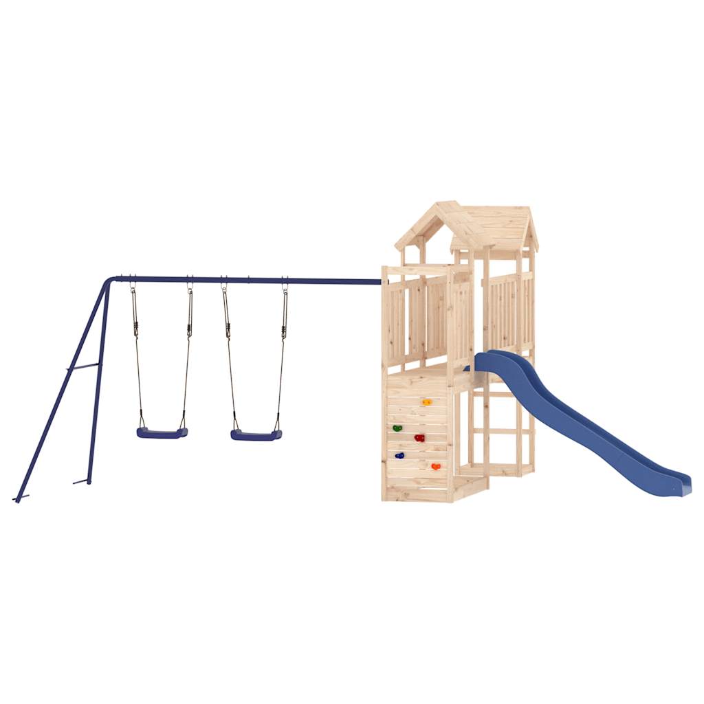 outdoor playground, pine wood