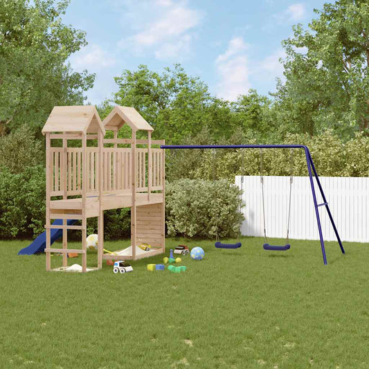 outdoor playground, pine wood