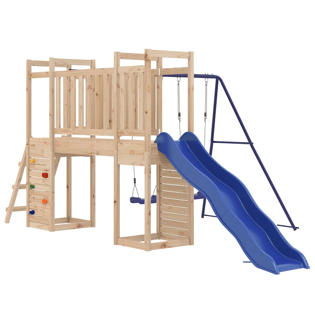 outdoor playground, pine wood