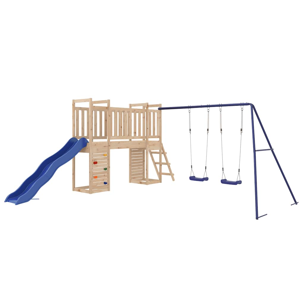 outdoor playground, pine wood