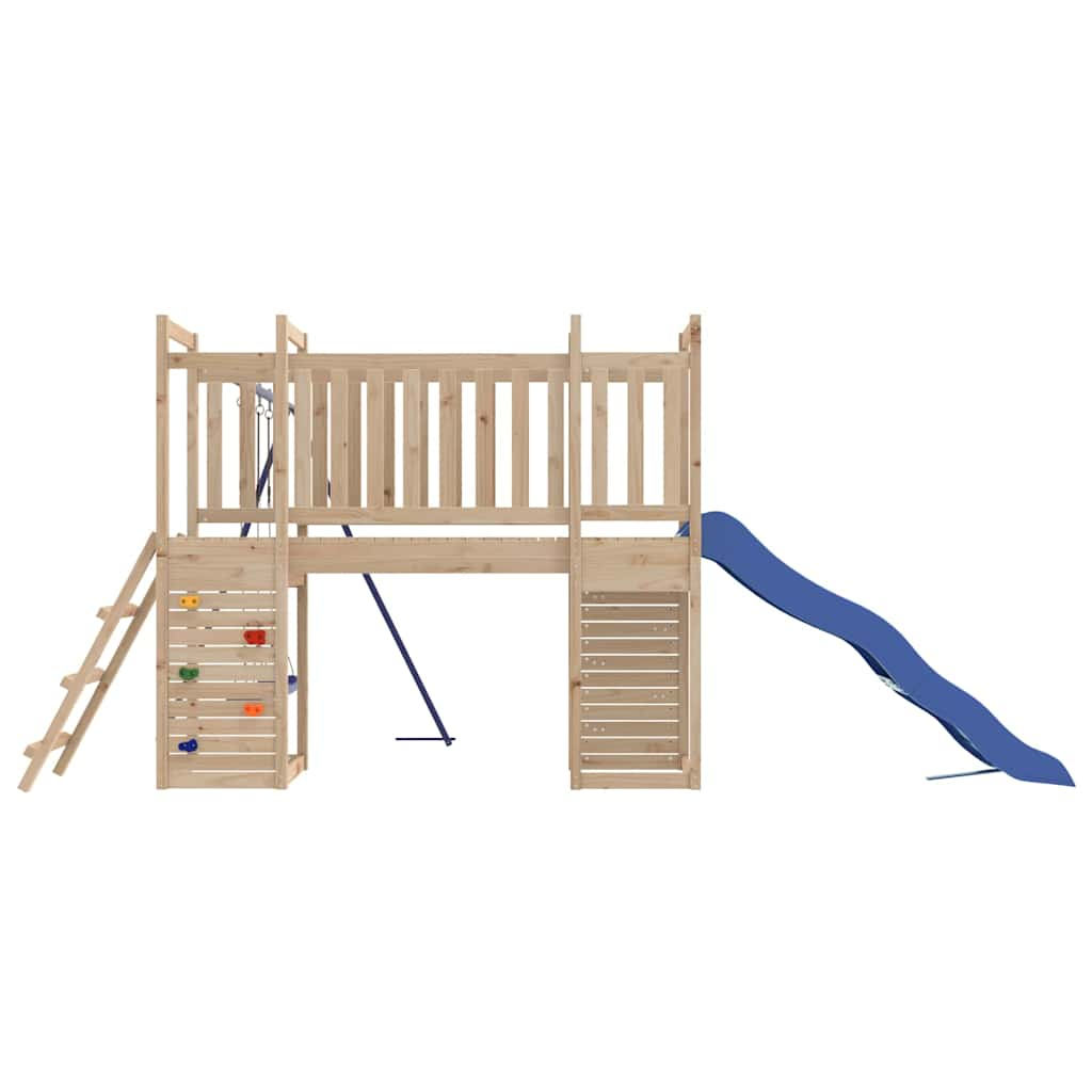 outdoor playground, pine wood