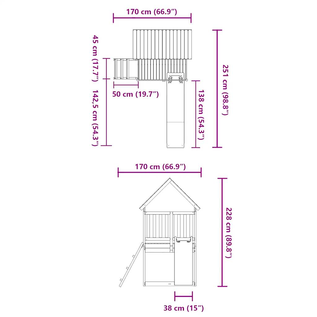 outdoor playground, pine wood