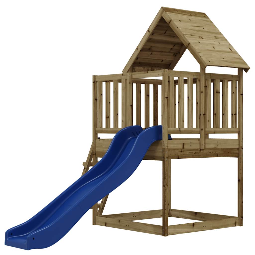 outdoor playground, impregnated pine wood