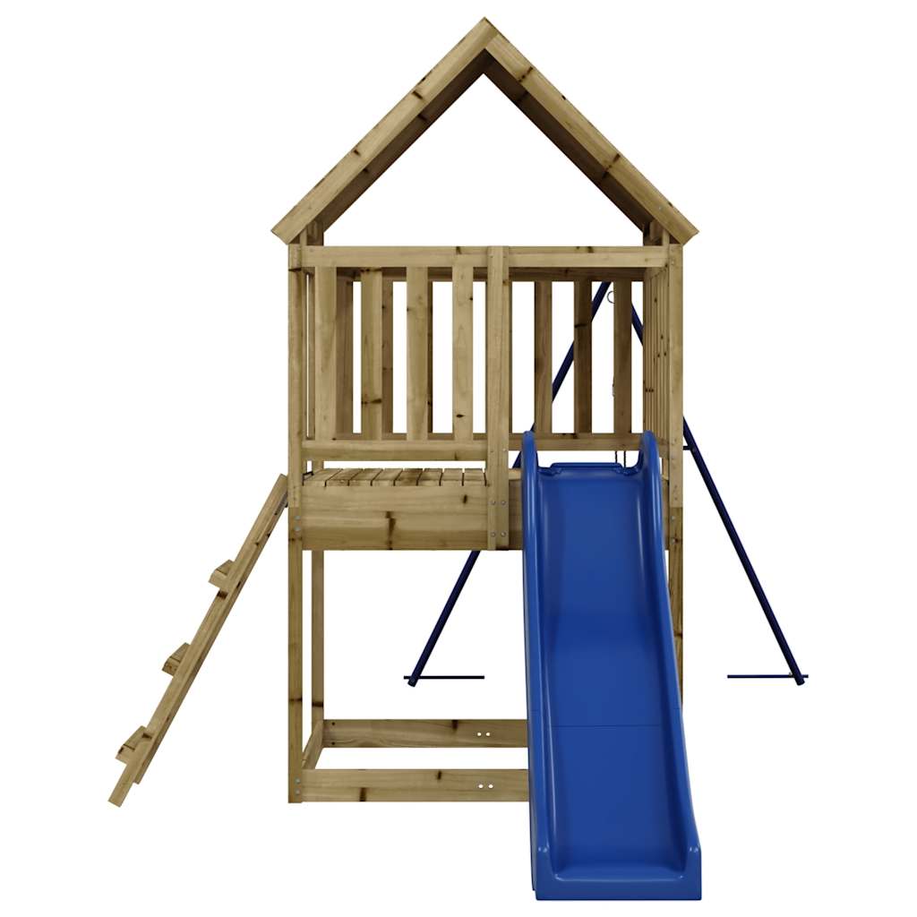 outdoor playground, impregnated pine wood