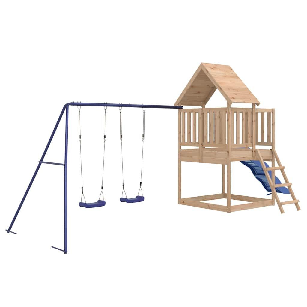 outdoor playground, pine wood