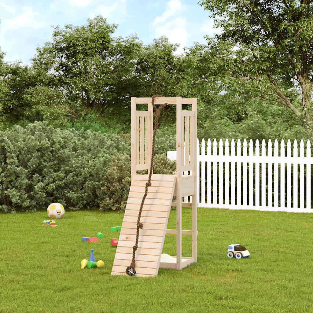 playhouse with climbing wall, pine wood