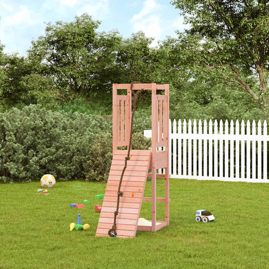 playhouse with climbing wall, rough wood