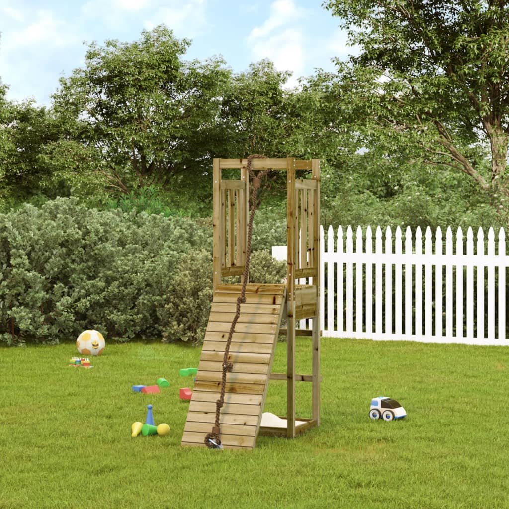 playhouse with climbing wall, impregnated pine wood