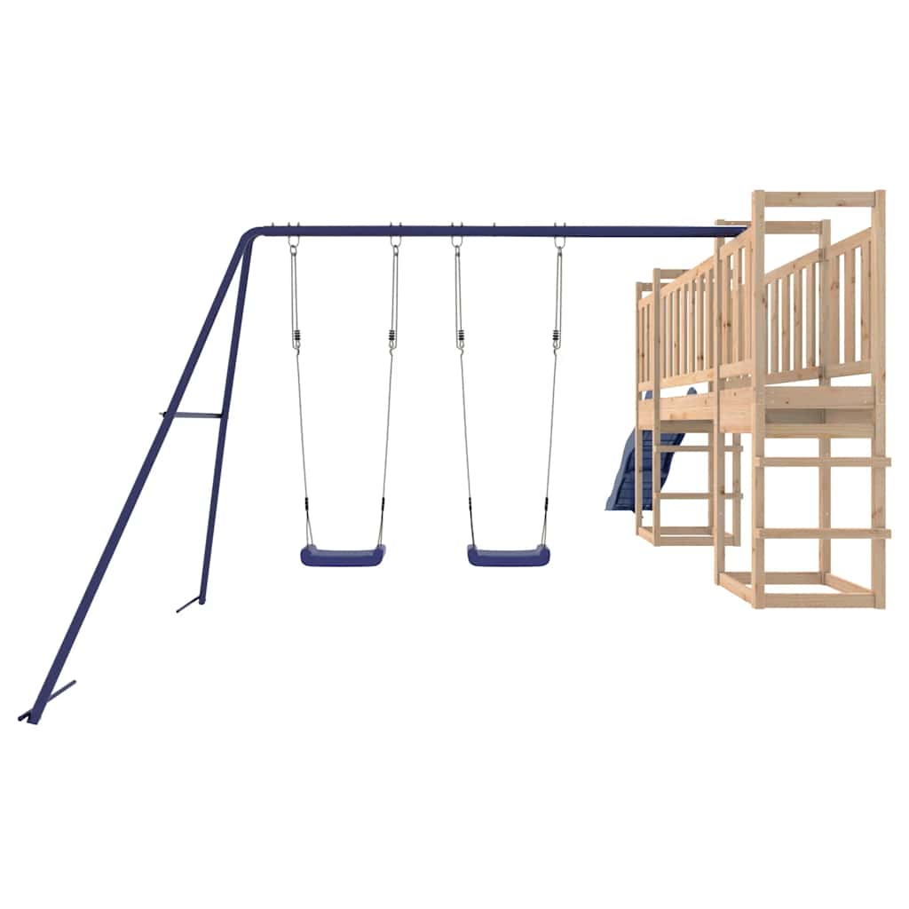 outdoor playground, pine wood