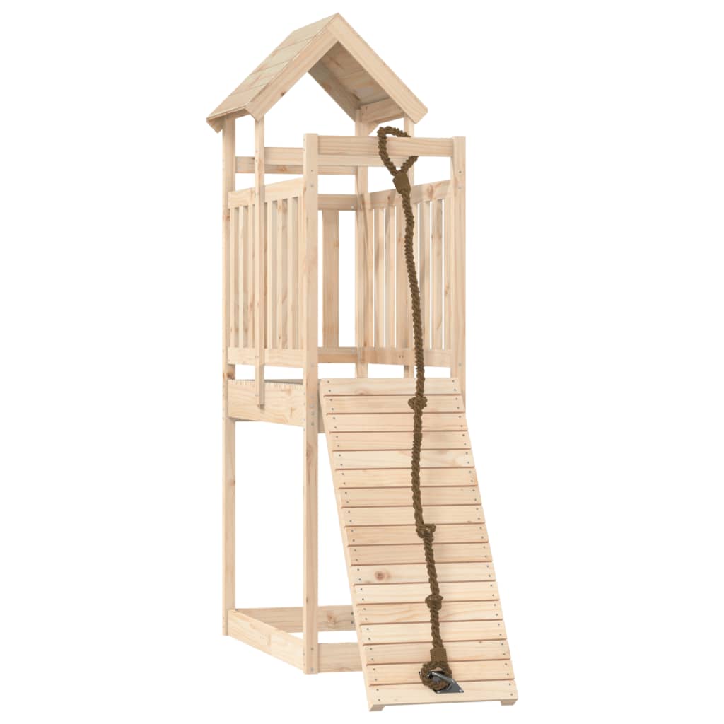 playhouse with climbing wall, pine wood