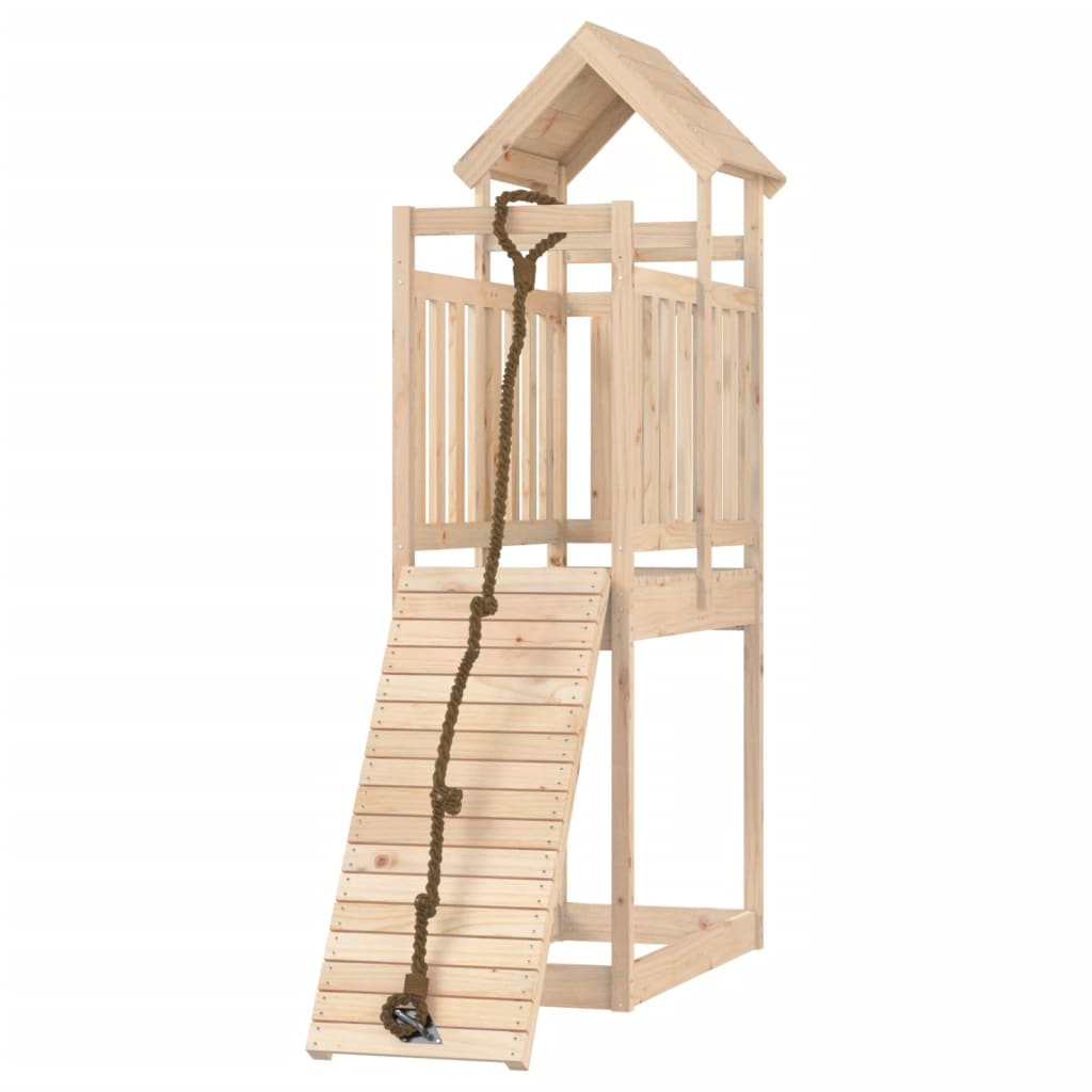 playhouse with climbing wall, pine wood