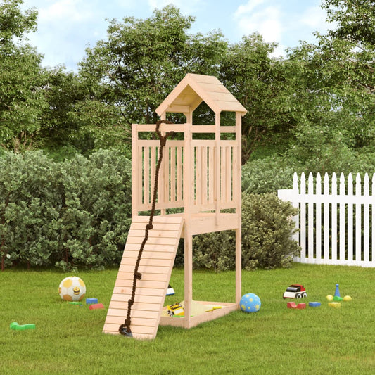 playhouse with climbing wall, pine wood