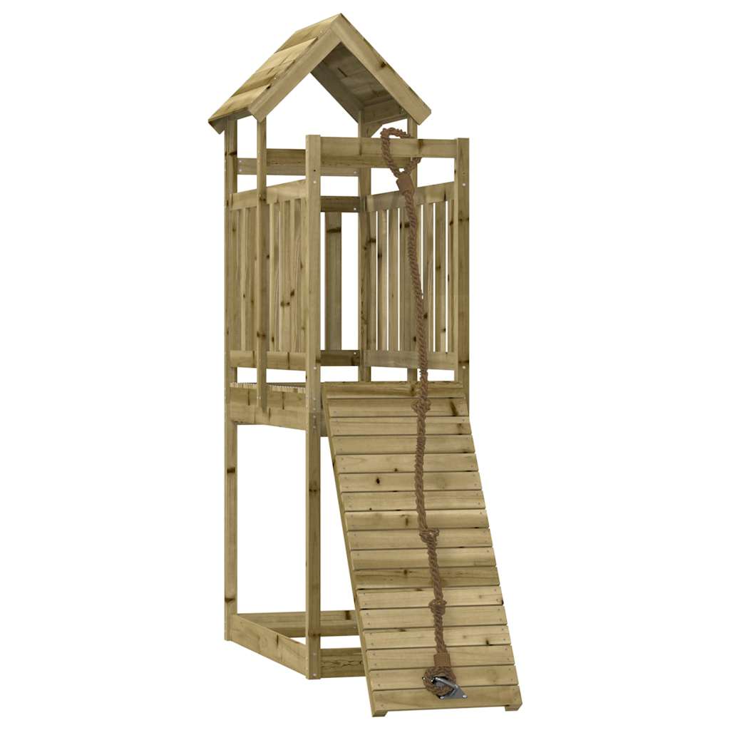 playhouse with climbing wall, impregnated pine wood