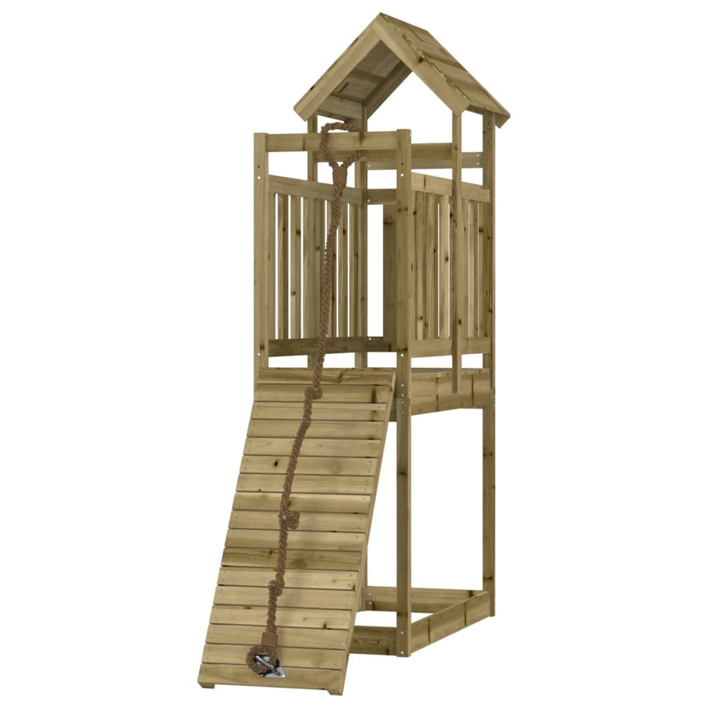 playhouse with climbing wall, impregnated pine wood