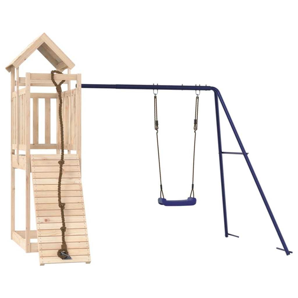 outdoor playground, pine wood