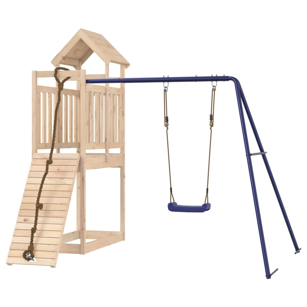 outdoor playground, pine wood