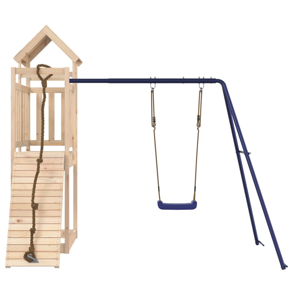 outdoor playground, pine wood