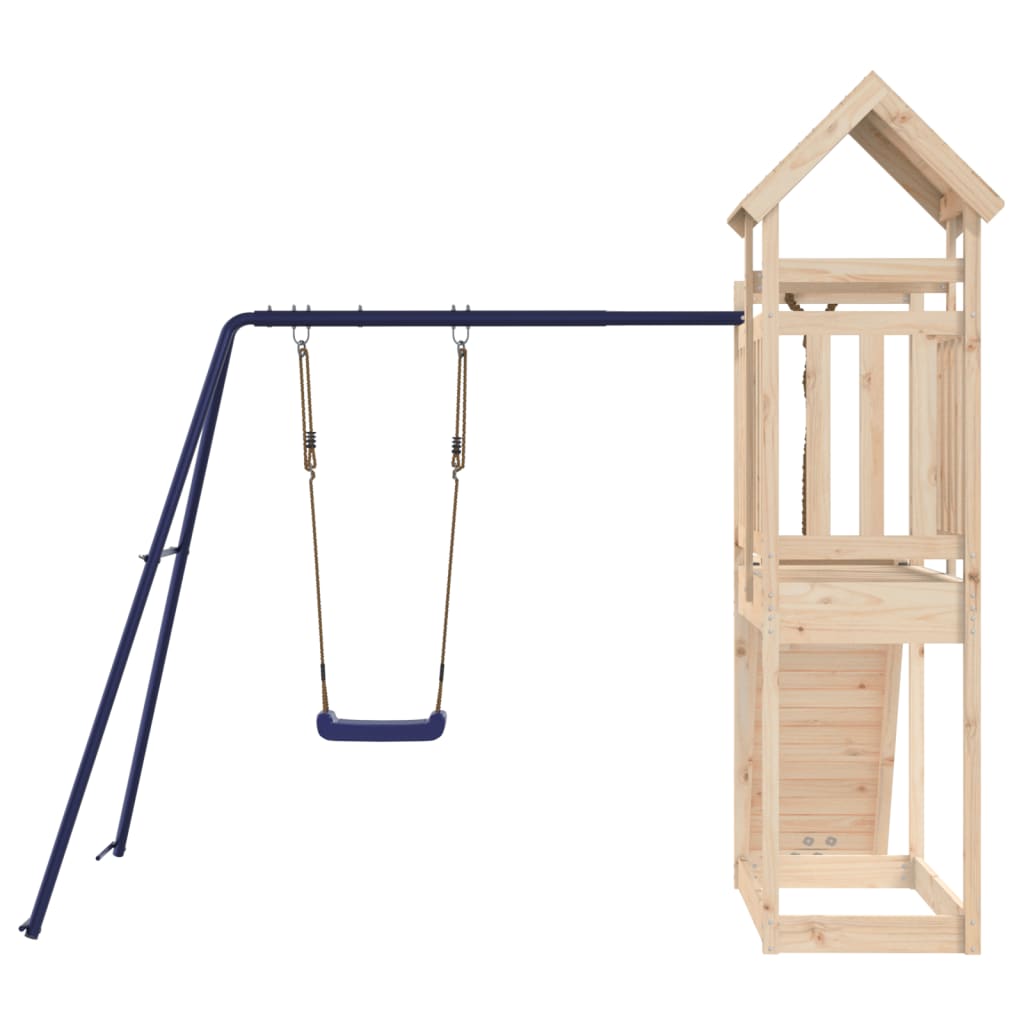 outdoor playground, pine wood