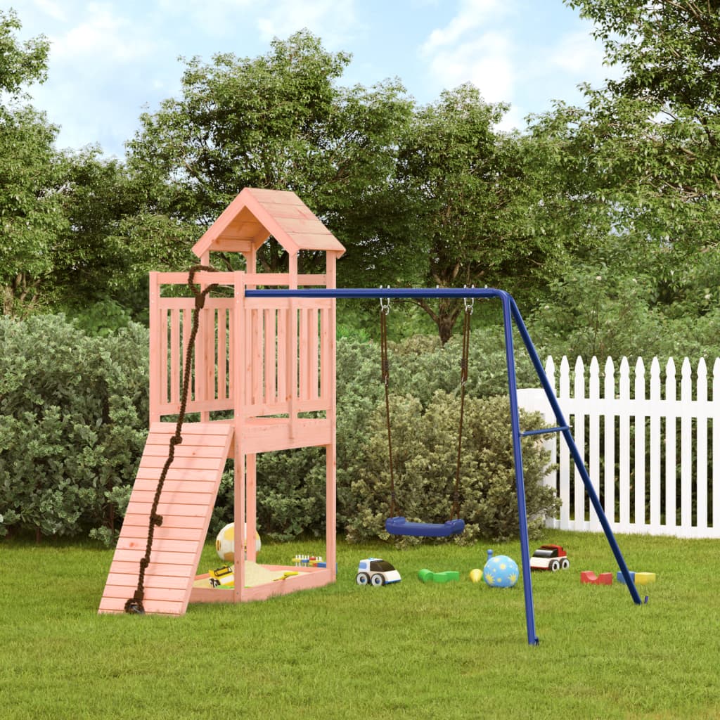 outdoor playground, rough wood