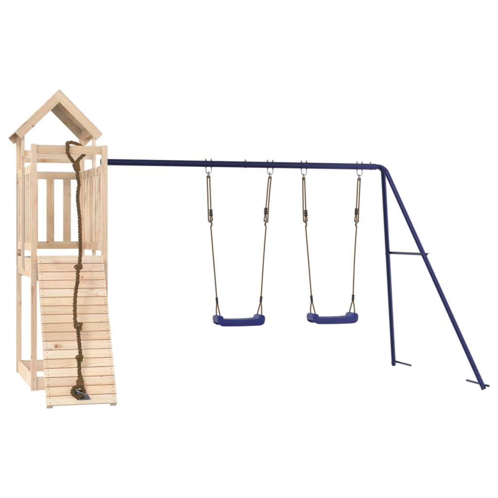 outdoor playground, pine wood