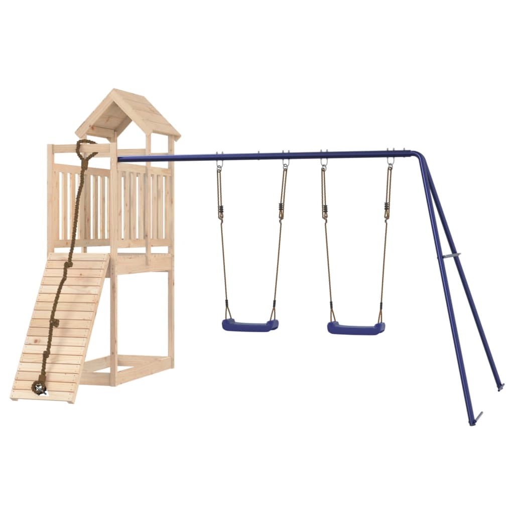 outdoor playground, pine wood