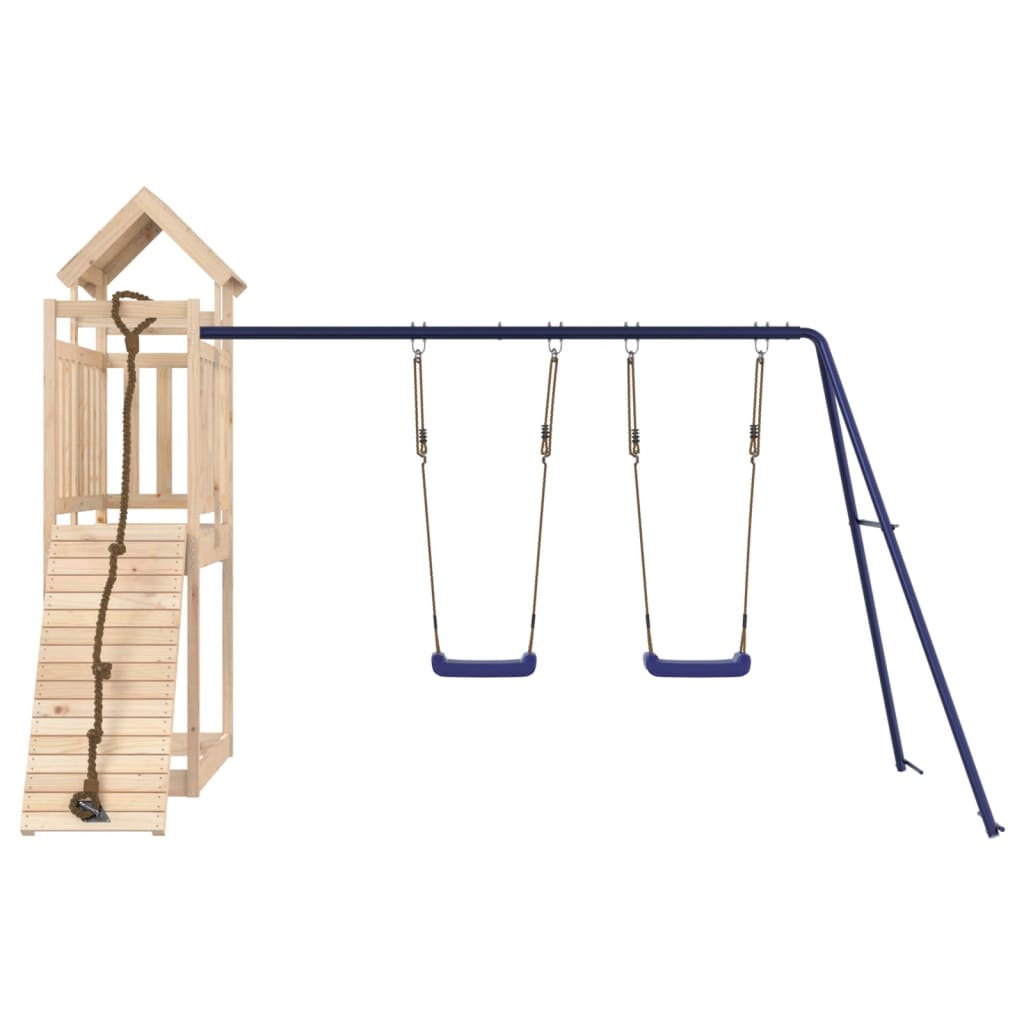 outdoor playground, pine wood